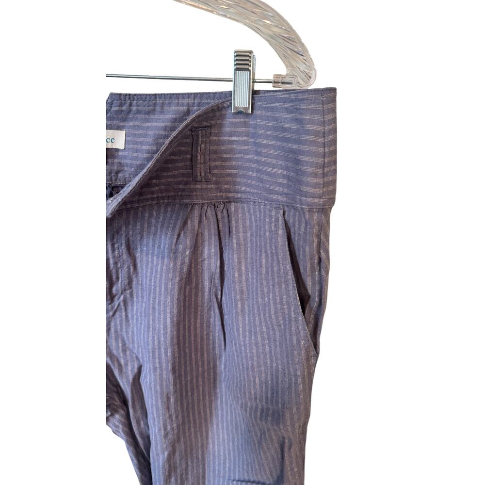 SUNDANCE NWOT Amelia Linen Blend Pinstripe Pants Size 16 Slate Blue Gray Trouser - Picture 7 of 9